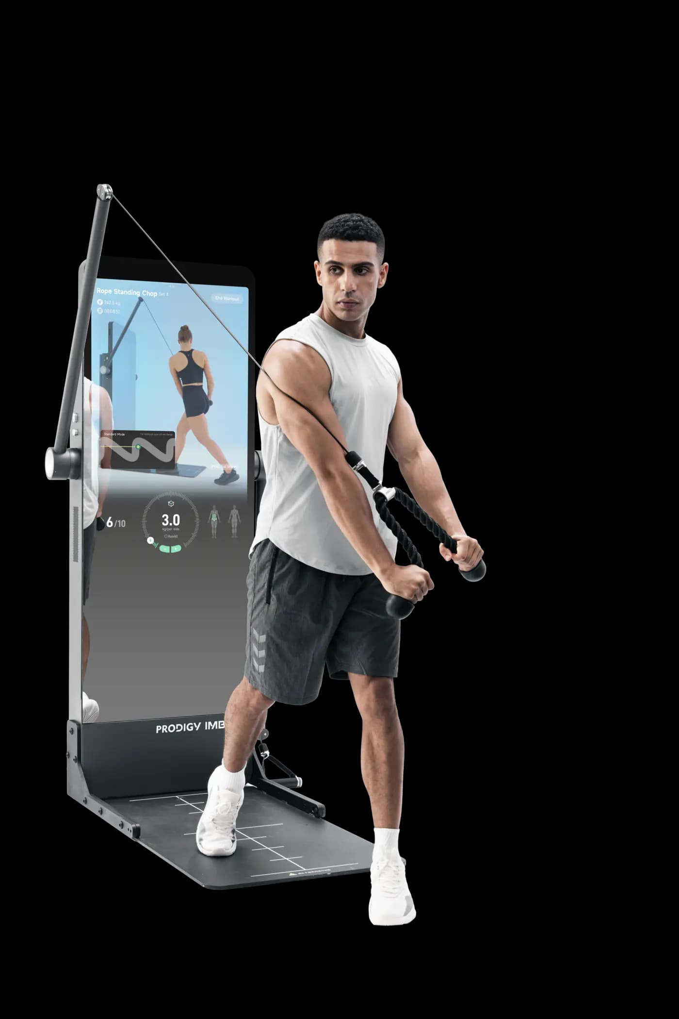 Treino de polia em frente ao espelho Prodigy IMBODY Power S Pro