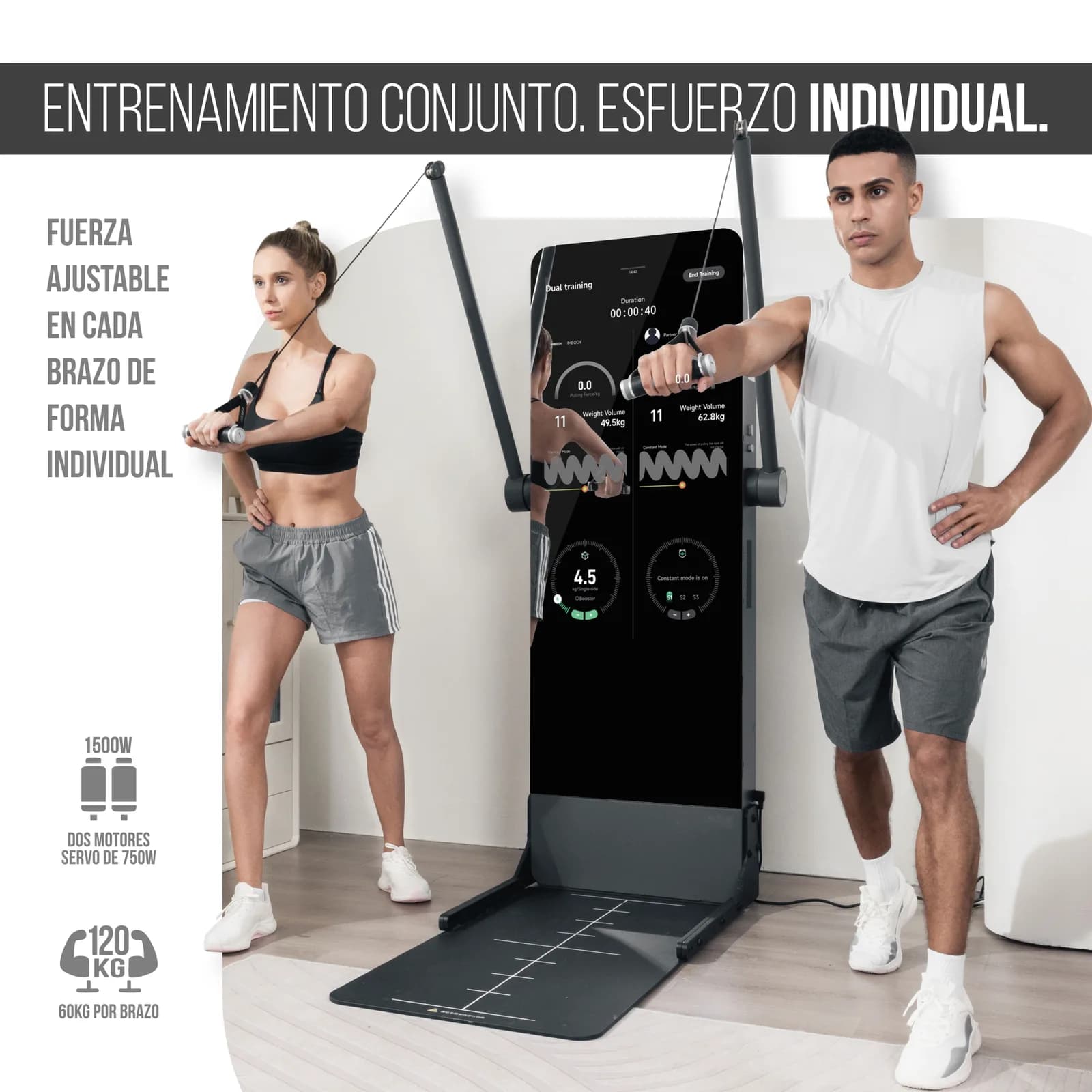 Espejo Prodigy IMBODY en un salón sustituyendo a 260 máquinas